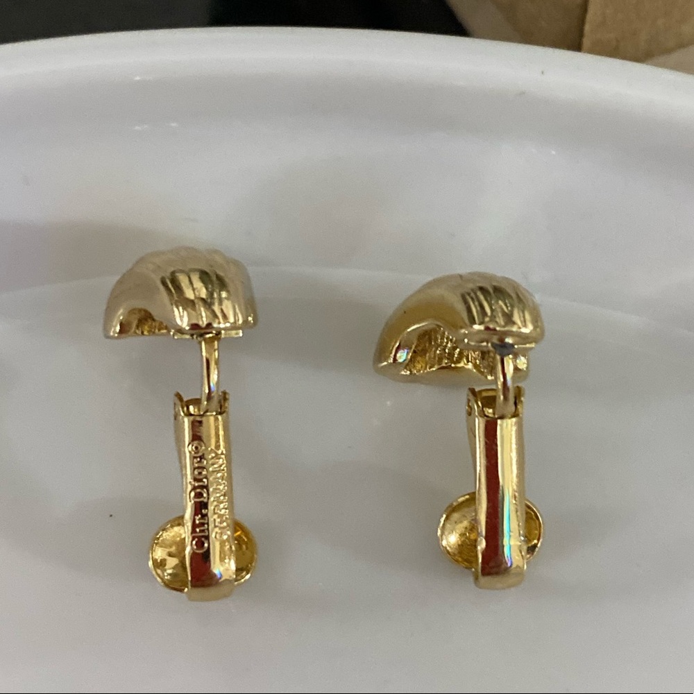 Christian Dior Germany Gold Tone earrings - Picture 5 of 7